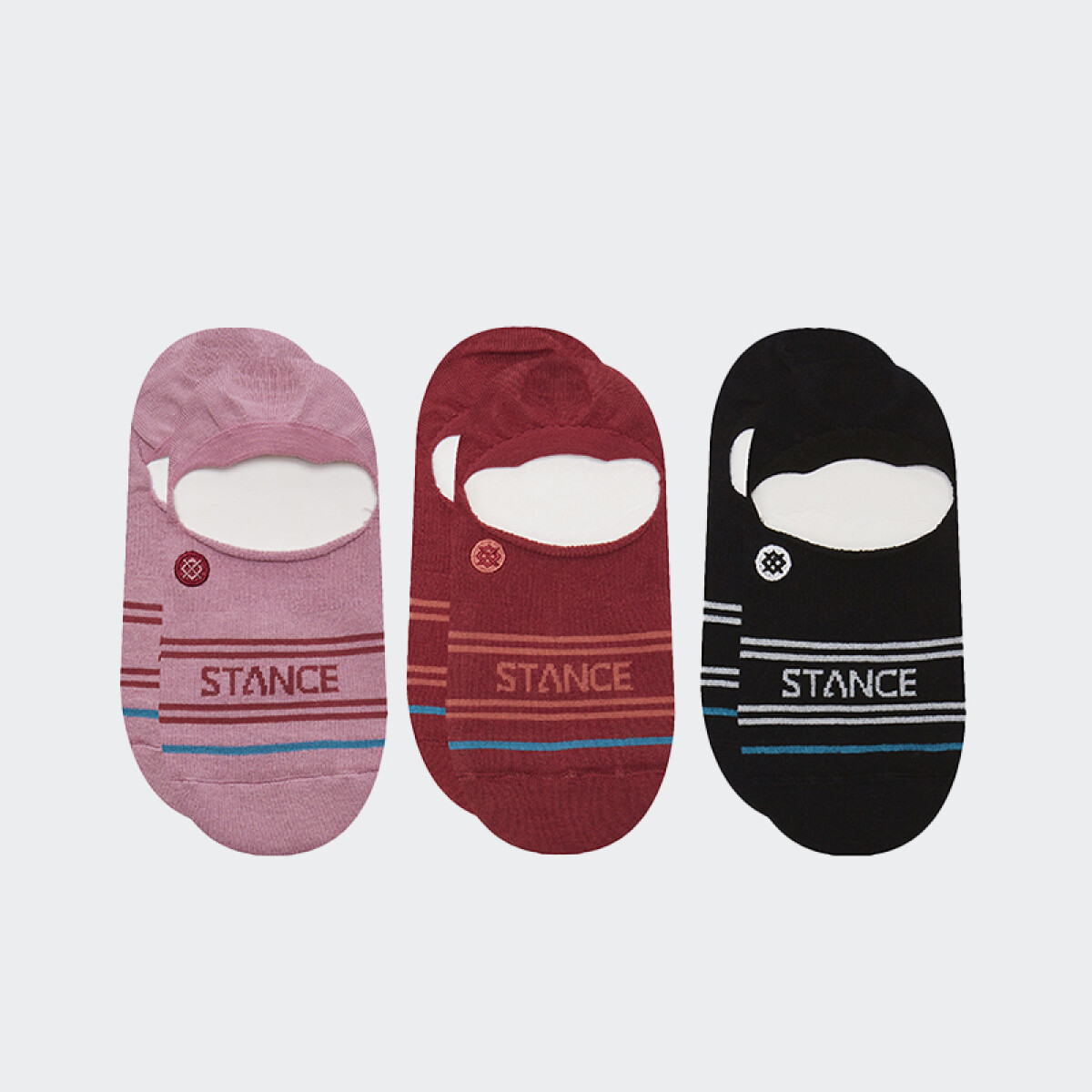 Medias Stance Sero no Show Pack x 3 - Rojo 
