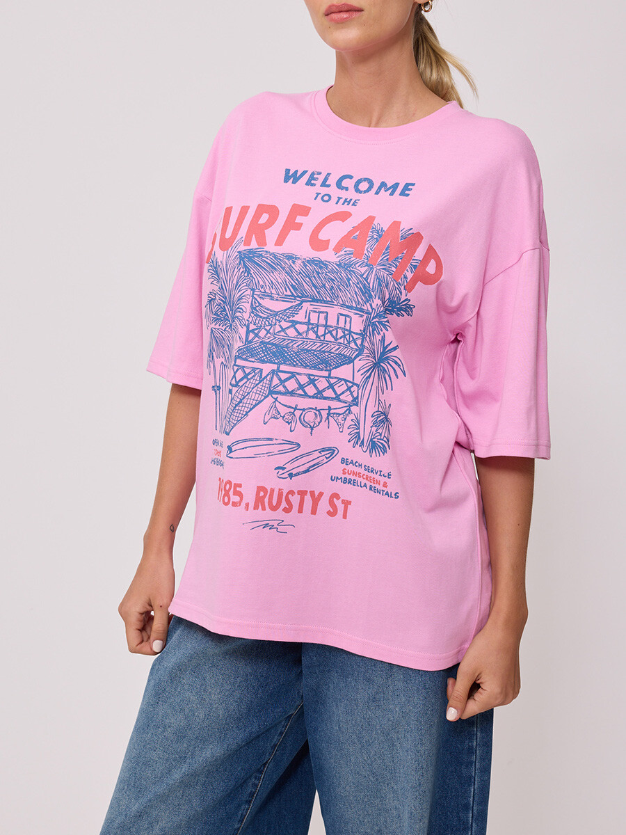 T-SHIRT SOMERA RUSTY - Rosado 