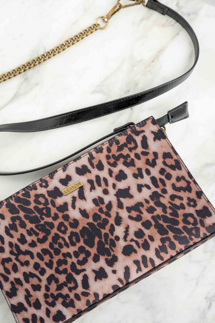 Cartera Animal Print Camel