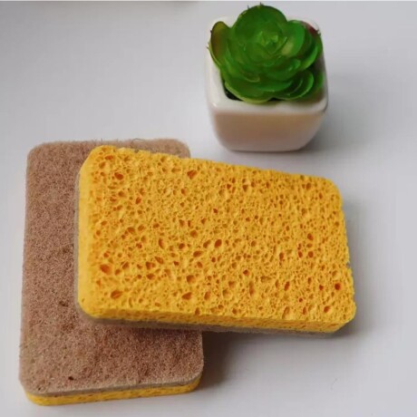 Esponja de Cocina Ecológica de Pulpa de Madera y Sisal - 11X7X2 cm 001