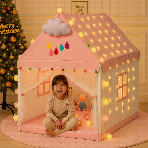 Carpa Casita Infantil IMBACK IBK-CAR005 | Casa de Juegos Estilo Hogar con Cortinas, Plegable y Resistente Rosa Carpa Casita Infantil IMBACK IBK-CAR005 | Casa de Juegos Estilo Hogar con Cortinas, Plegable y Resistente Rosa