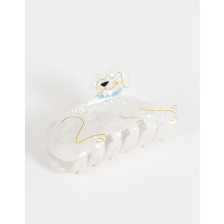 Broche Animalito Blanco Crudo