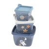 Set x3 tupper diseños cohete espacio