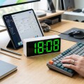 Reloj Digital Led A Pilas o USB Con Calendario y temperatura Verde
