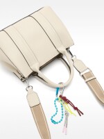 Bolso Tote Con Colgante S crudo