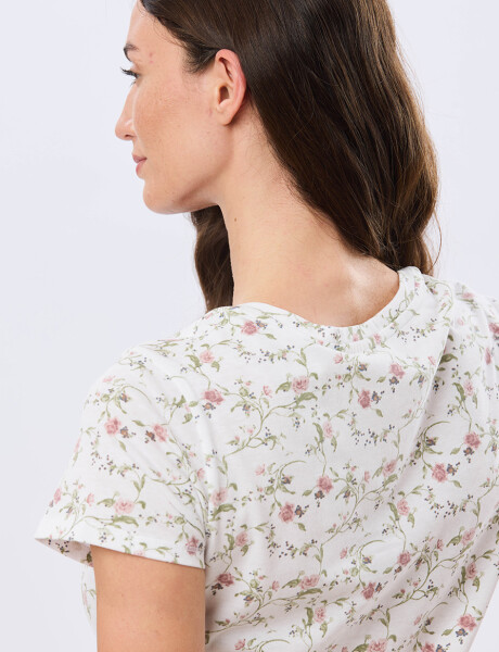 REMERA ESTAMPADA DE ALGODÓN Blanco