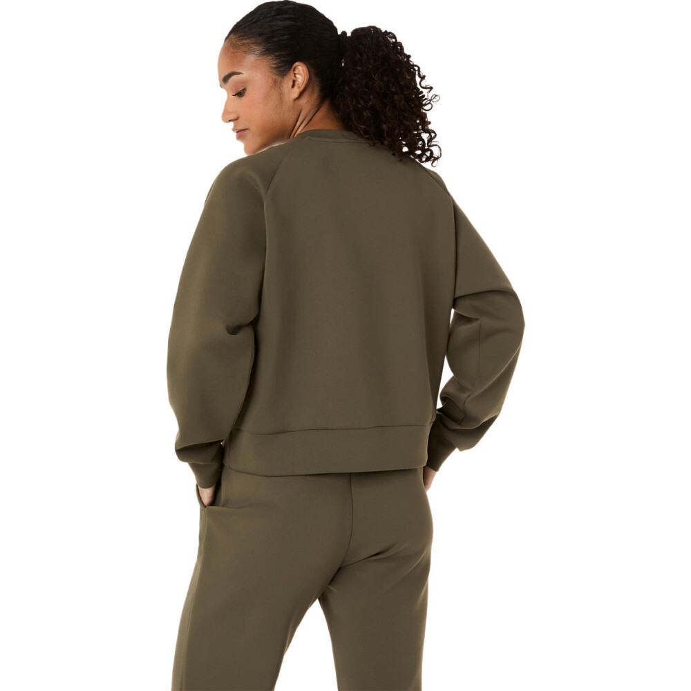 Polera Training Nagino Refined Texture Sweat Top Mujer Dark Olive