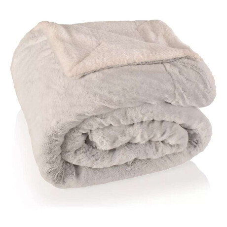 Frazada Reversible Polar Sherpa 2 Plazas 180x200 Gris