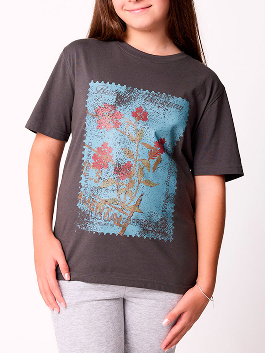 T-SHIRT FLOX TEEN DIXIE - Gris Oscuro 
