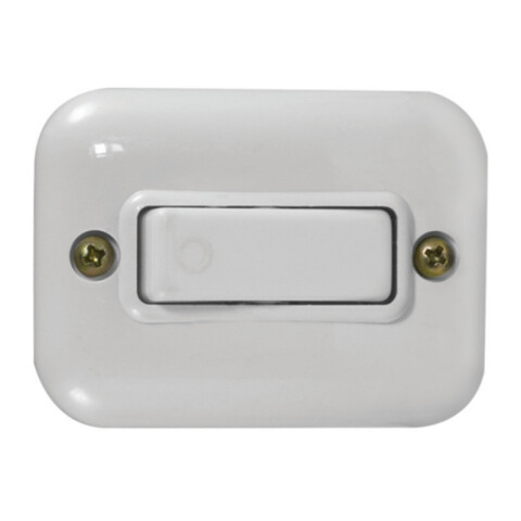 Caja exterior con unipolar 10A blanco, Vulcano M41120