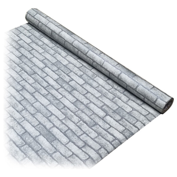Papel Adhesivo Vinilo Ladrillo Gris Tapiz Pared 122x7mts Papel Adhesivo Vinilo Ladrillo Gris Tapiz Pared 122x7mts