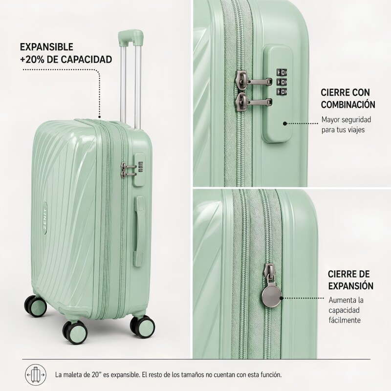Valija Carry On Zenit Florencia Verde