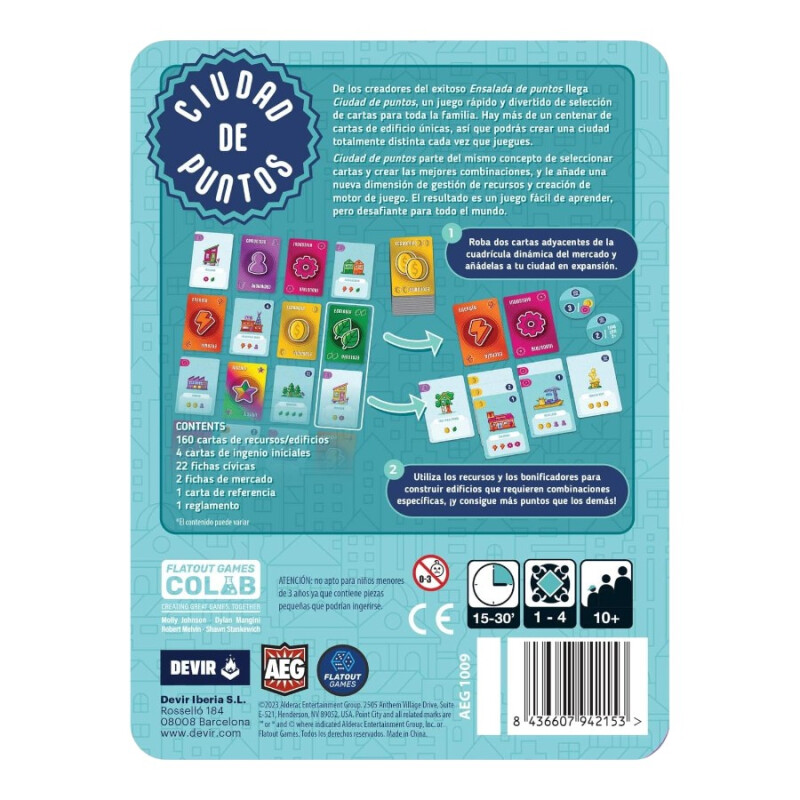 Juego de Mesa Ciudad de Puntos Juego de Mesa Ciudad de Puntos
