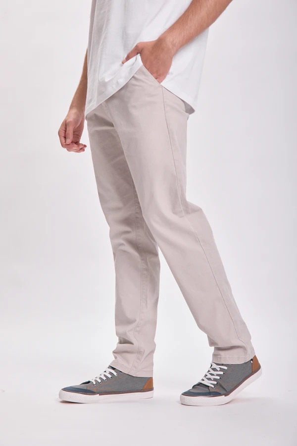 Pantalón chino Gris Claro