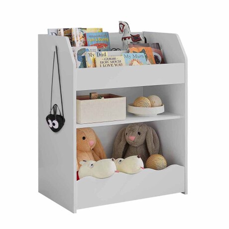 ESTANTERIA 3 NIVELES MDF 63x40x80CM BLANCO BLANCO