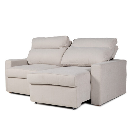 Sofá Austin (Retráctil) - Tela Microfibra - 2 módulos AA-10 (Beige)