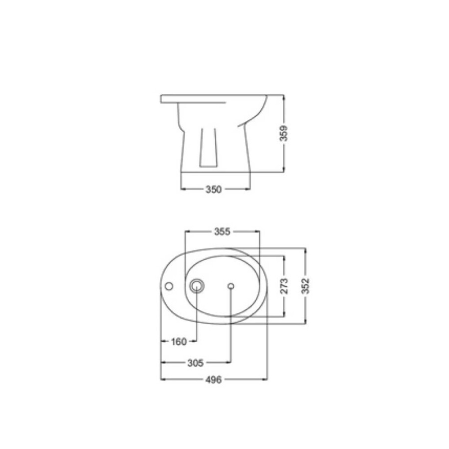 Bidet Andina - Mayo Un Agujero Bidet Andina - Mayo Un Agujero