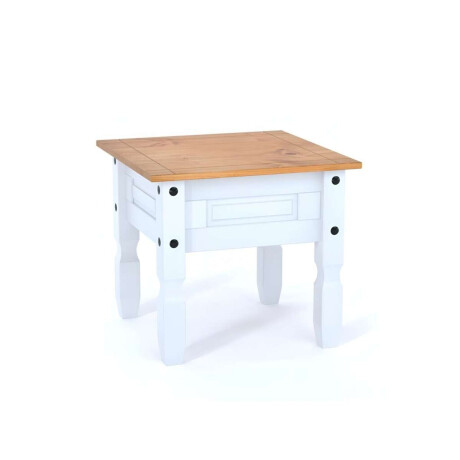 Mesa de living lateral Linea mexicana Blanco