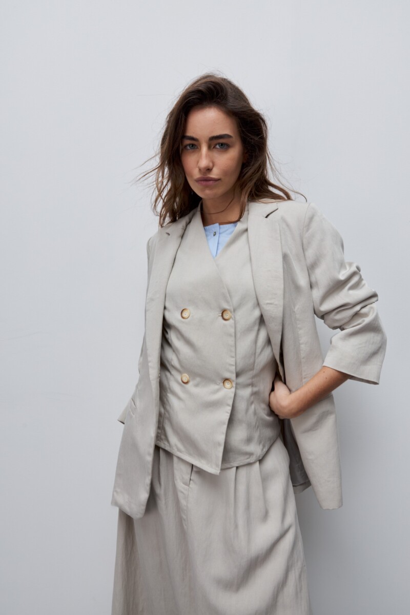 BLAZER LISSE BEIGE Beige