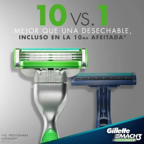 Gillette Mach3 Máquina Sensitive +1 Repuesto Gillette Mach3 Máquina Sensitive +1 Repuesto