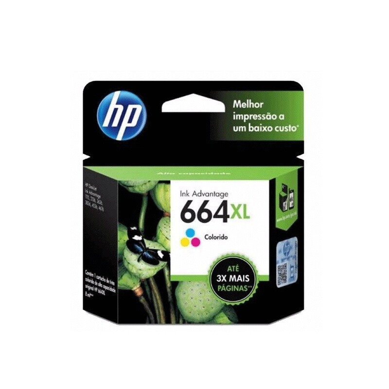 Cartucho HP 664 XL Deskjet F6V30AL Tricolor Cartucho HP 664 XL Deskjet F6V30AL Tricolor