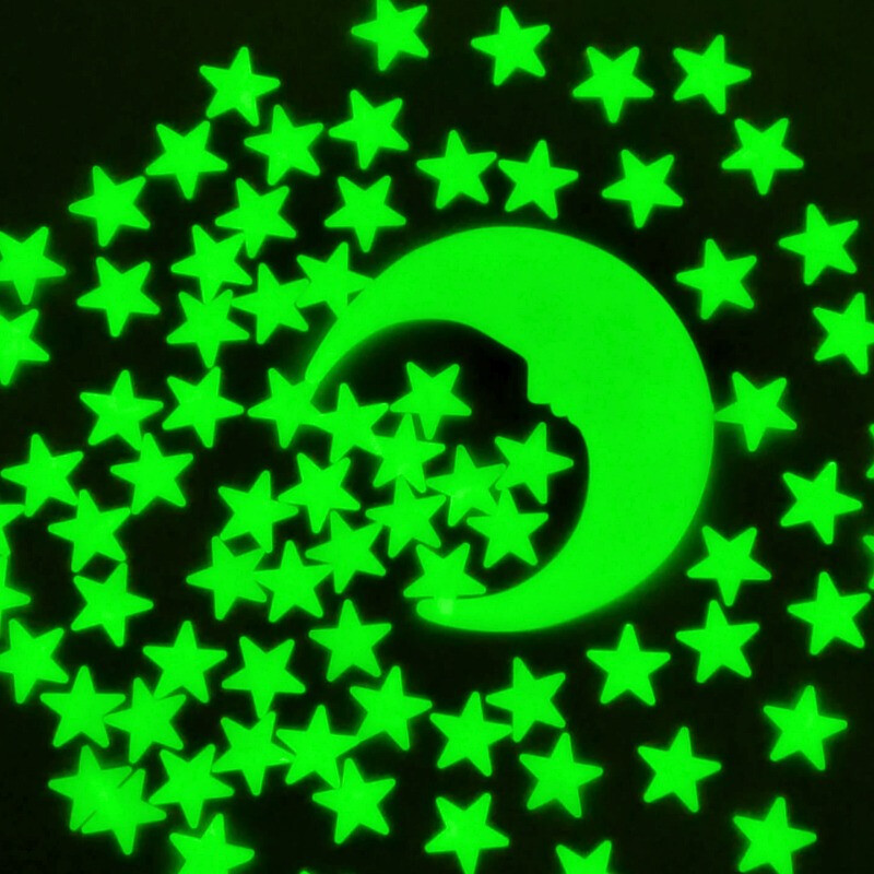 Stickers Neon Adhesivo para Pared Estrellas y Luna