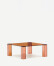 Mesa auxiliar Adularia de cristal templado marrón 85 x 85 cm