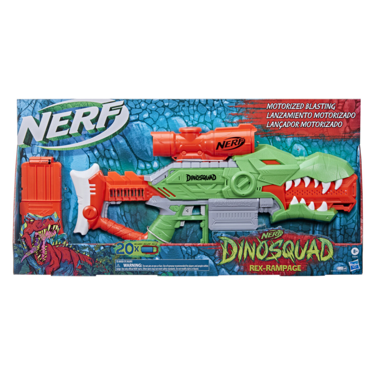 Lanzador Motorizado Nerf Dinosquad Rex-rampage - 001 