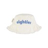 SS25.AC2501 Gorro De Playa Niños Blanco Eighties Piupiuchick - 3 A 10 Años