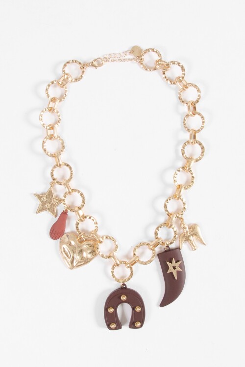 Collar cadena charrua dorado