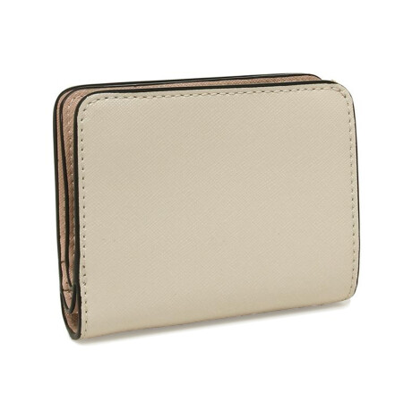 Billetera de cuero compacta, Marc Jacobs Beige