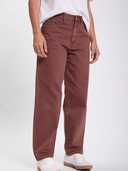 Pantalon jean recto Marrón