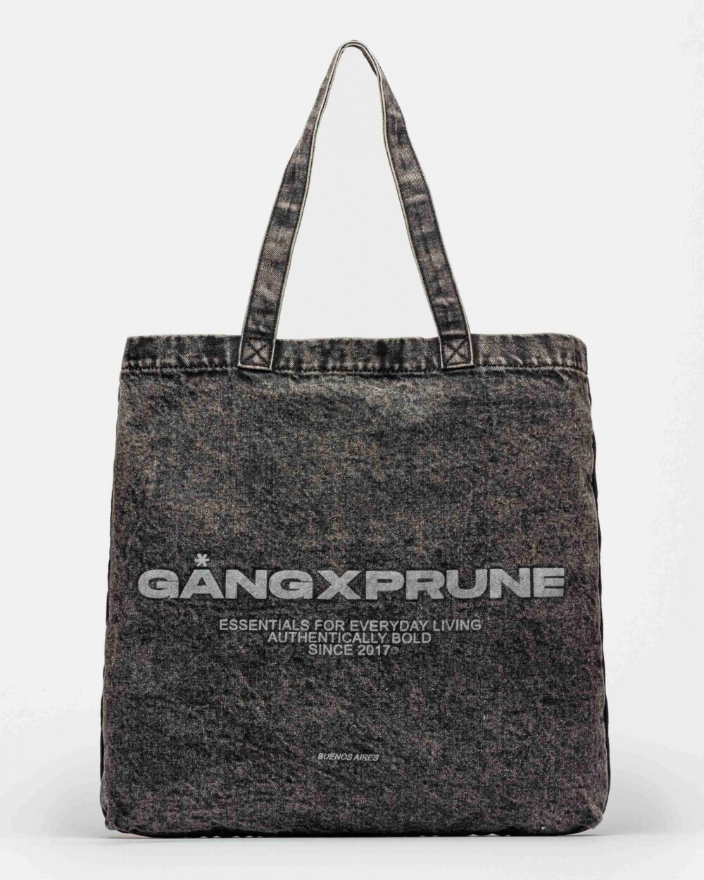Bolso Gang Tote en Jean Negro