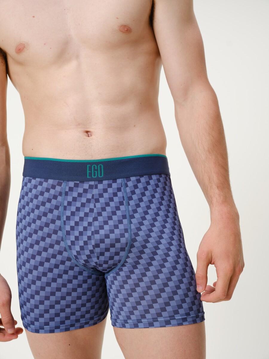 Boxer Active - Azul Cuadrillé 