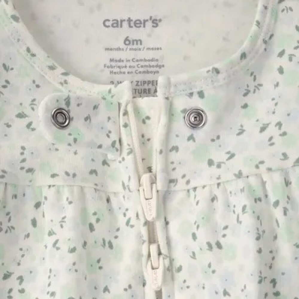 Enterito Carters Algodón con pie dots aqua Enterito Carters Algodón con pie dots aqua