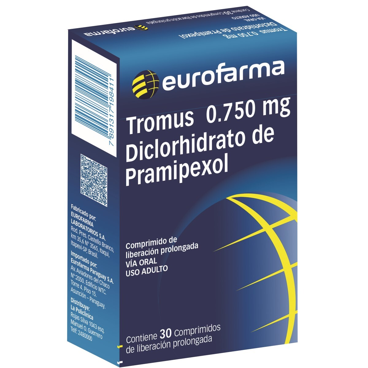 TROMUS 0.750 MG. CJ X 30 COMP. REC. 