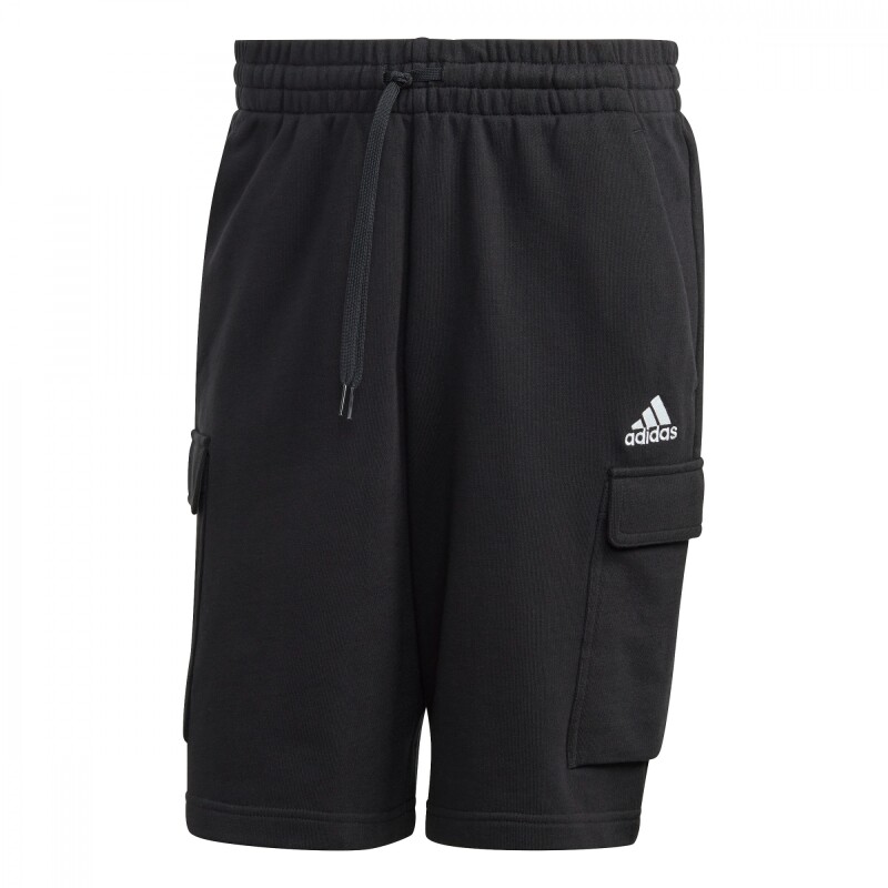 Pantalón Corto Essential French Terry Cargo de Hombre Negro
