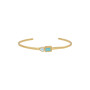 Pulsera Karvik Topacio azul/jade verde Plata 925 bañada de oro 18k 0