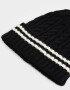 Gorro Romántico Gorro Tejido Varsity Negro - Negro