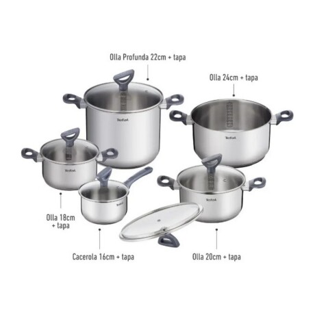 JUEGO DE OLLAS TEFAL 10 PIEZAS DAILY COOK JUEGO DE OLLAS TEFAL 10 PIEZAS DAILY COOK