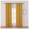 Cortina 2 Paños 140 X 220 Cm Textura Lino Blackout Amarillo