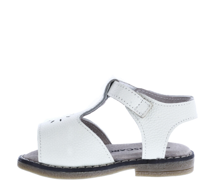 Sandalia GRACE con velcro y calado White