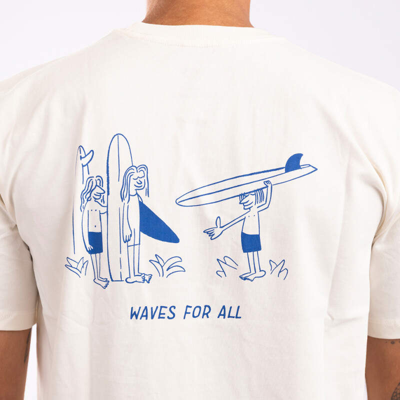 Remera La Isla Waves For All - Vintage white Remera La Isla Waves For All - Vintage white