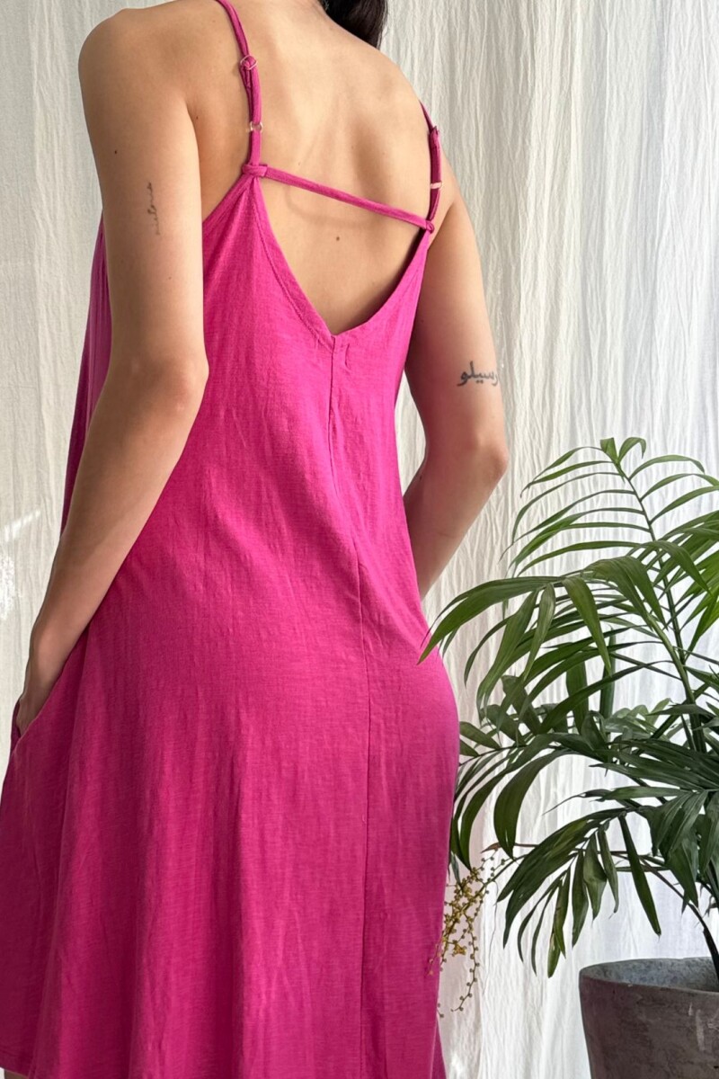 Vestido Corto Pe Fucsia