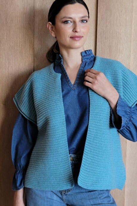 Chalecón Delfina Lambswool Tourquesa