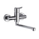 Metal Cromo Brillo Monocomando Pared Cocina Pico Bajo