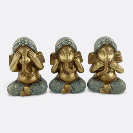 Adorno 3 Ganeshas Sabias Adorno 3 Ganeshas Sabias
