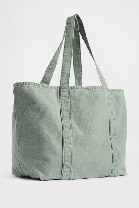 Bolso Tote Logo Gap Mujer Gasoline Green