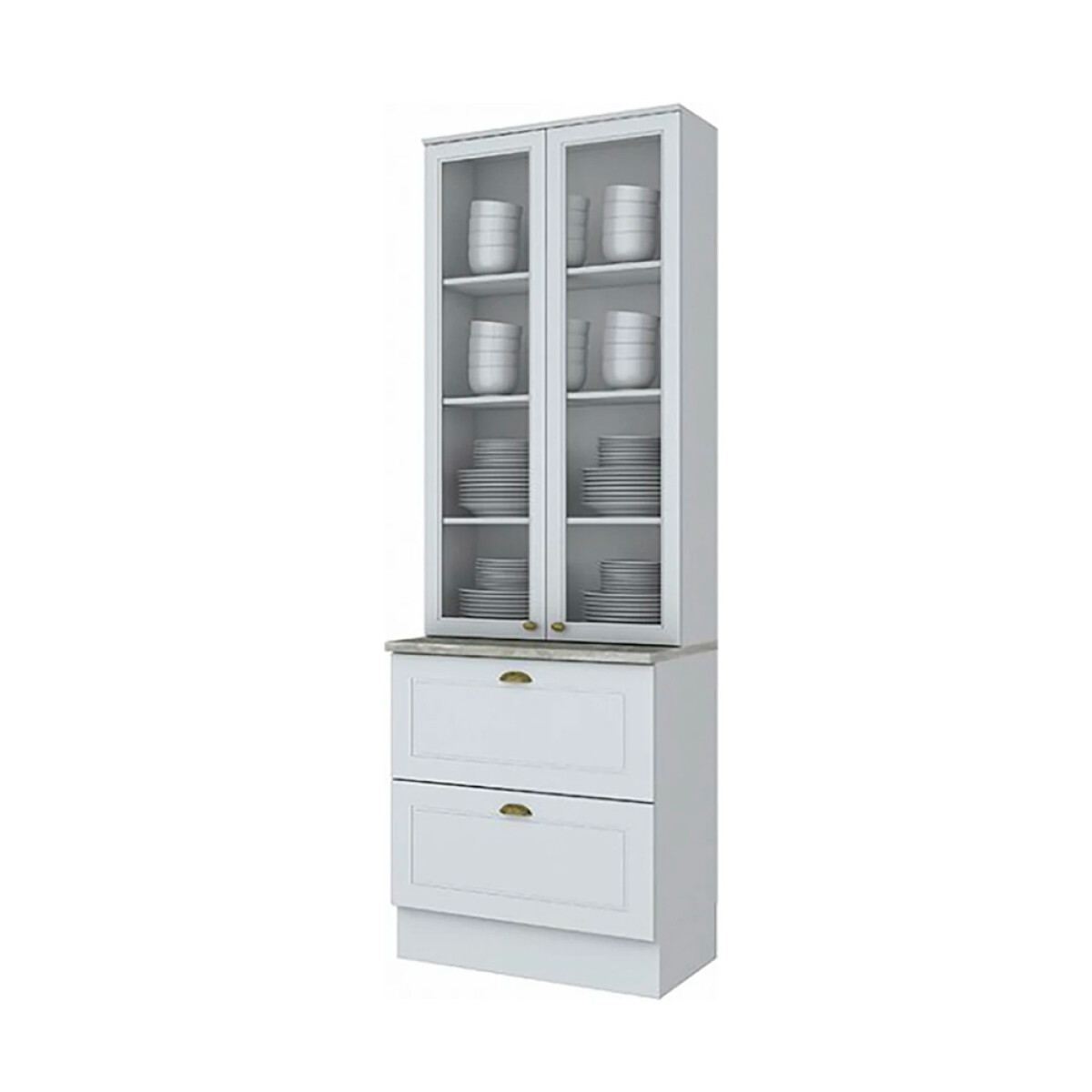 Armario Cristalero Americano Blanco c357 
