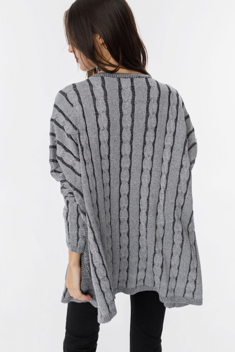 Sweater Oceano Gris/Negro